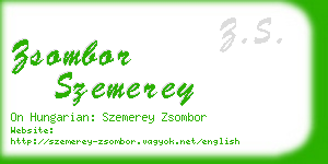 zsombor szemerey business card